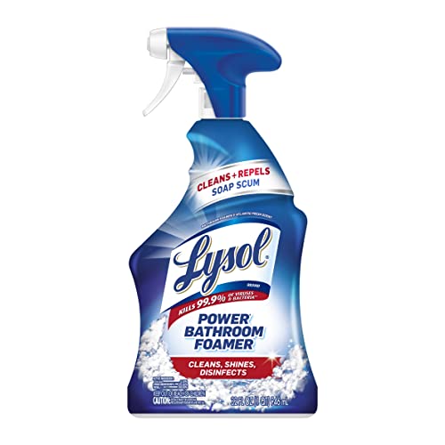 Lysol Power Foaming Cleaning Spray for Bathrooms, Foam Cleaner for Bathrooms, Showers, Tubs, 32oz