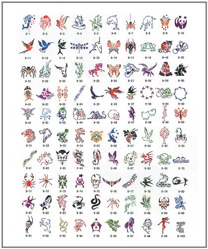 Paasche Tattoo Stencil Book, 100 Designs