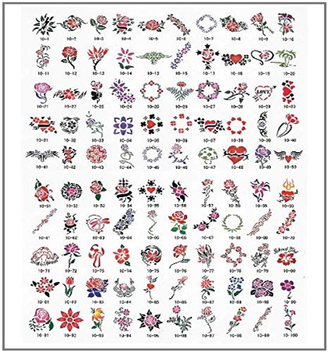 Paasche Tattoo Stencil Book, 100 Designs