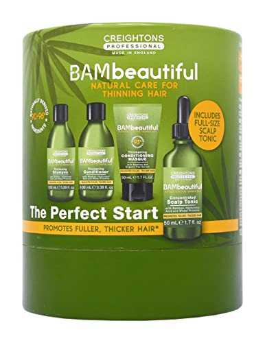 BAMBEAUTIFUL The Perfect Start Set  Proven to Help with The Reduction of Hair Loss & Promote Thicker, denser Hair in 90 Days When Used as Part of The Regime Including The Scalp Tonic.