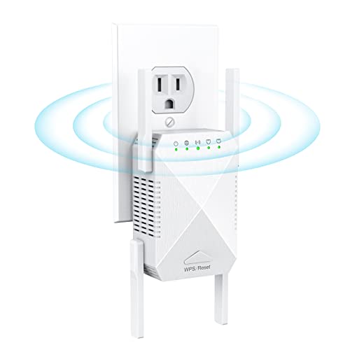 WiFi Extender, 2023 Fastest WiFi Booster 1200Mbps Dual Band (5GHz/2.4GHz) WiFi Extenders Signal Booster for Home, Internet Booster WiFi Repeater Covers up to 10000sq. ft and 45 Devices