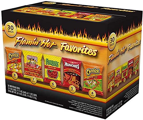 Frito Lay Delicious Flamin' Hot Favorites Chips, Spicy Variety Pack, 30-count (30-Pack)