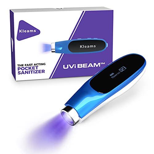KLEAMS - Portable UV Light Sanitizer Wand  Can Safely Kill Harmful Germs in Seconds - Mini Ultraviolet Sterilizer for Sanitizing your Cell Phone, Baby Items or any Surface - Pocket Sized for Travel