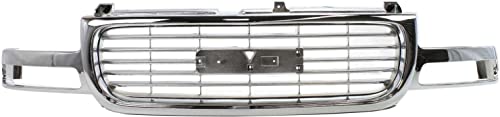 Garage-Pro Grille Assembly Compatible with 2000-2006 GMC Yukon, Fits 1999-2002 GMC Sierra 1500, Fits 1999-2002 GMC Sierra 2500, Fits 2000-2006 GMC Yukon XL 1500 Chrome Shell and Insert