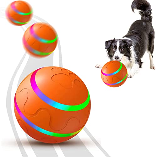 CSD Automatic Interactive Dog Ball Toys, Peppy Pet Ball for Boredom and Stimulating, USB Rechargeable Active Rolling Ball for Indoor Dogs/Cats