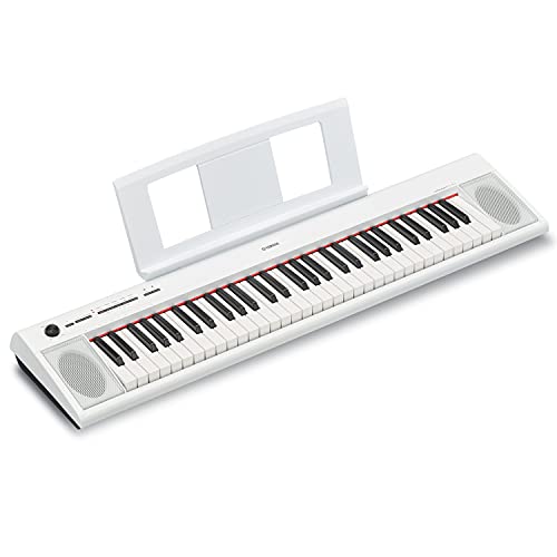 Yamaha NP12 61-Key Lightweight Portable Keyboard, White (power adapter sold separately)