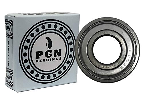 PGN (4 Pack) 6203-ZZ Bearing - Lubricated Chrome Steel Sealed Ball Bearing - 17x40x12mm Bearings with Metal Shield & High RPM Support