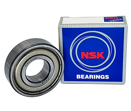 2PACK NSK 6203-ZZ Double Metal Seal Bearings 17X40X12MM Pressed Steel Cage,Deep Groove Ball Bearings