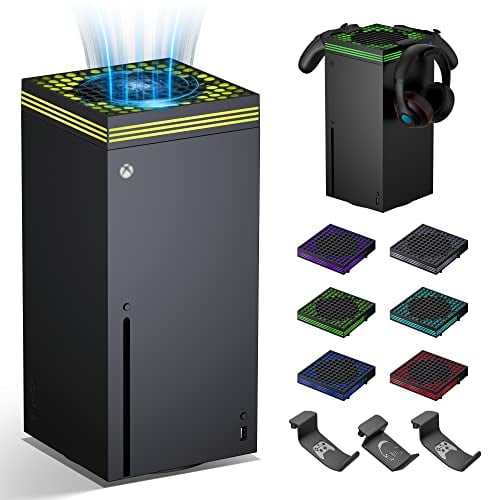 Cooling Fan for Xbox Series X with Dust Filter & 13 RGB LED Light Modes - ZAONOOL Fan Cooling System Accessories with 3 Detachable Hook - High Speed Top Dust Proof Cooler Fan for Xbox Series X Console