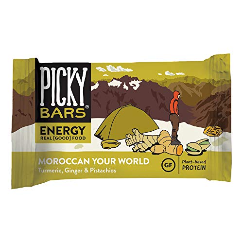 Picky Bars Real Food Energy Bars, Plant Based Protein, All-Natural, Gluten Free, Non-GMO, Non-Dairy, Moroccan Your World, Pack of 10