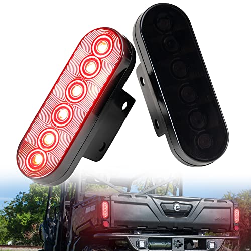 A & UTV PRO Defender LED Tail Light Kit, Rear Brake Taillights Assembly for 2016-2020 Can Am Defender MAX HD5 HD8 HD10 Stop Lamps Accessories,Replace OEM #710004257, Smoked