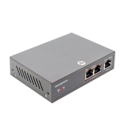 Gigabit PoE Extender 1 in 2 Ports Work with PoE Switch PoE Injector, 30W PoE+ Supports IEEE 802.3af/at Repeater
