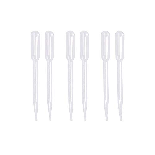 Yesallwas 3ml 100pcs Disposable Plastic Squeeze Transfer Pipettes Dropper For Silicone Mold UV Epoxy Resin Jewelry Making 3ML