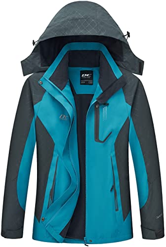 Diamond Candy Women's Waterproof Rain Jacket with Hood Lightweight Windbreaker Raincoat for Hiking, Travel and Running