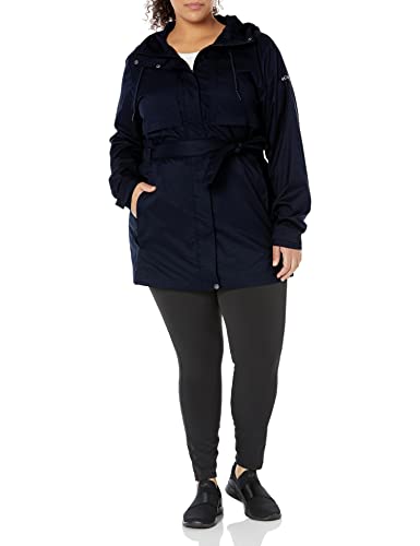 Columbia Women's Standard Pardon My Trench Rain Jacket, Dark Nocturnal, Large