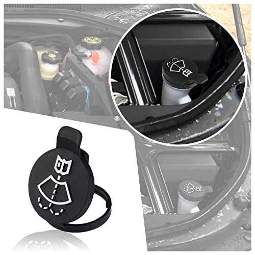 Windshield Wiper Washer Fluid Reservoir Tank Bottle Cap Replacement Parts-OEM #13227300,12767700,12788573-Compatible for Chevrolet Buick GMC Cadillac Canyon - No-Brainer Install