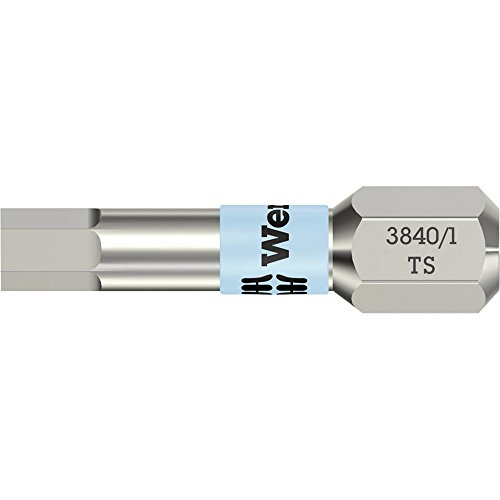 Wera Stainless 3840/1 TS 4.0mm Hex Insert Bit, 1/4-Inch Drive