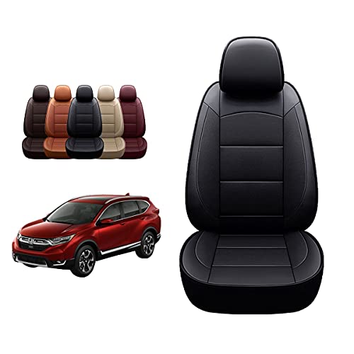 OASIS AUTO 2016-2022 Pilot Custom Fit PU Leather Seat Cover Compatible with Honda Pilot 2016-2017-2018-2019-2020-2021-2022 (2nd Row Bench seat, Black)