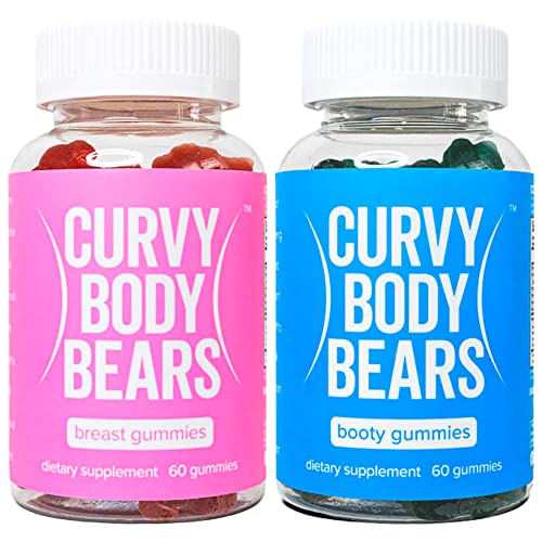 Curvy Body Bears: Bigger Bust & Butt with Essential Herbs, Vitamins, Fenugreek, Ginseng, Saw Palmetto - Multivitamin Workout Support for Adults (Combo Pack)