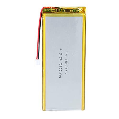 YTKavq 3.7V 5800mAh Battery 8050115 Lithium Polymer Ion Rechargeable Li-ion Li-Po Battery with 2P PH 2.0mm Pitch Connector