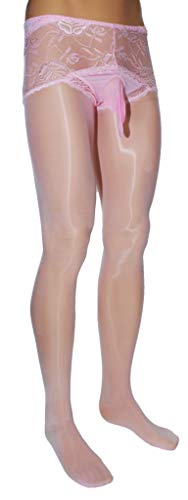 Mens Sissy Panties Pantyhose/Mens Pantyhose (Pink (Closed Sheath), Medium/Large)