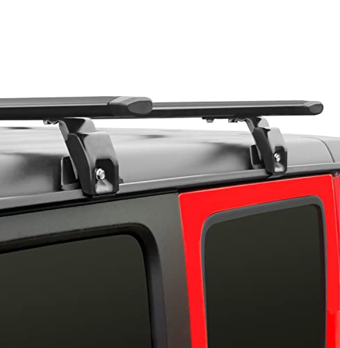 Max Loading 330lb Heavy Duty Roof Rack Cross Bars Fit for Jeep Wrangler JK JL Gladiator JT 2007-2023, 2 & 4 Door Aluminum Crossbars Rooftop Cargo Bag Kayak Bike Carrier