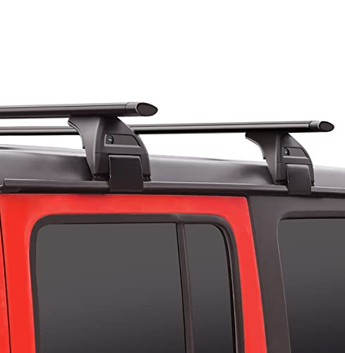 Max Loading 200lb Heavy Duty Roof Rack Cross Bars Fit for Jeep Wrangler JK JL Gladiator JT 2007-2023 with Anti-Theft Metal Lock, 2 & 4 Door Aluminum Crossbars Rooftop Cargo Bag Kayak Bike Carrier