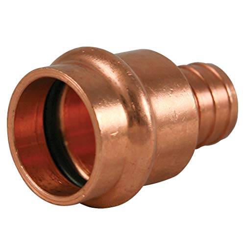 NIBCO PC604P 1/2" x 1/2" Wrot Copper PEX X Press Adapter with Leak Detect