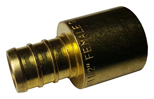 25 Pieces XFITTING 1/2" Pex x 1/2" Female Sweat Adapter, Brass, Pex B Crimp Version