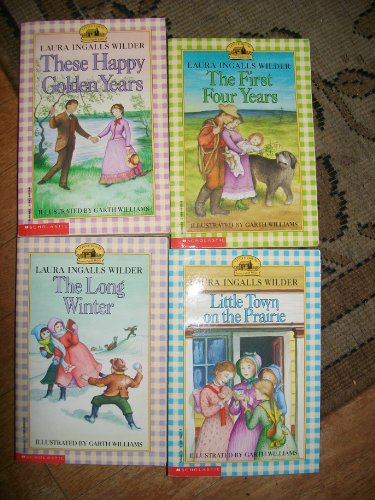 4 Book Lot Laura Ingalls Wilder (The First Four Years, Little Town on the Prairie, These Happy Golden Years, The Long Winter)