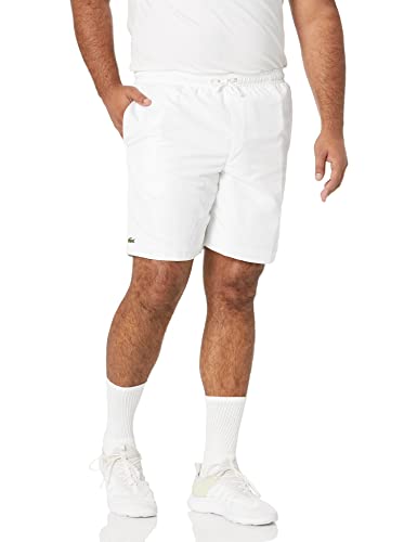 Lacoste Men's Sport Lined Tennis Short, White, L