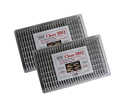 Clean BBQ - Disposable Aluminum Grill Liners Set of 24 Sheets of Grill Toppers