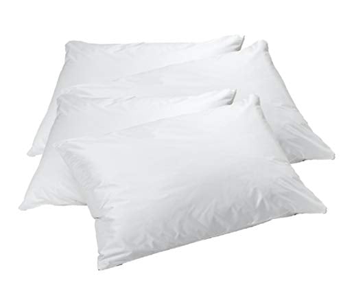 Elaine Karen 6-Pack Vinyl Allergy Pillow Protectors - Standard Size Zippered Pillow Covers - 100% Waterproof, Bedbug Proof, Dust Mite Proof - Washable and Reusable Pillow Encasement Covers