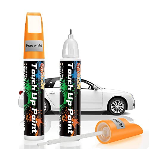 Touch Up Paint for Cars, White Car Paint Scratch Repair Two-In-One Touch Up Paint Pen, Quick and Easy Solution to Repair Car Paint Minor Scratches (2 Pack)