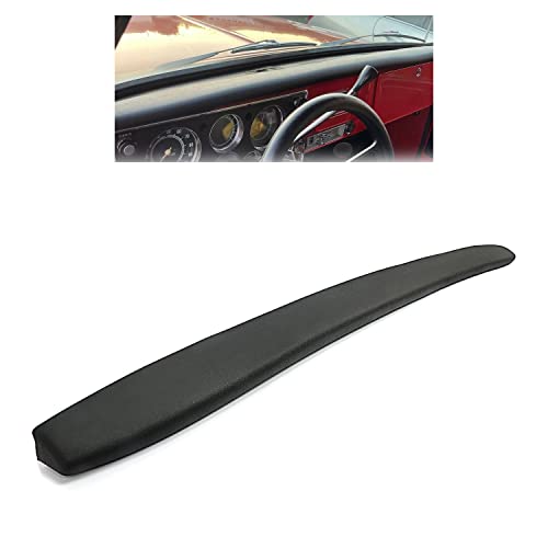 ECOTRIC Dash Pad Dashboard Cover Compatible with 1967-1972 Chevy Chevrolet GMC Pickup Truck 67 68 69 70 71 72 Dashboard Saddle Black Replacement Dash Pad