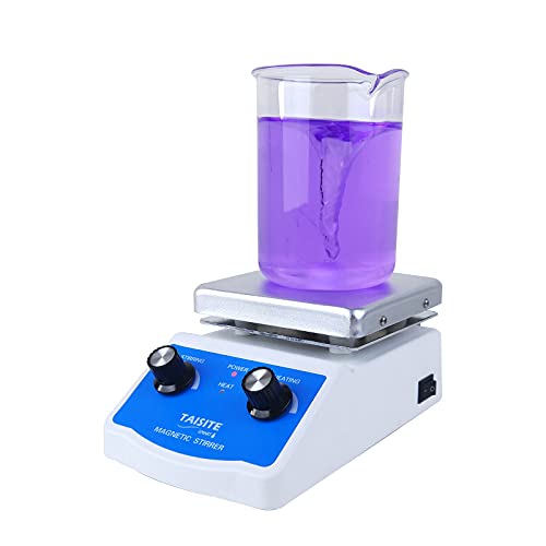 SH-2 Magnetic Hot Plate Stirrer with 1 Inch Stir Bar Maximum Capacity 1000ml Max 380C/716F 2000RPM Stirrer with Dual Control
