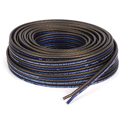 NVX Professional Grade 100% OFC 16 Gauge True Spec EnvyFlex Speaker Wire - 75 feet [XWS1675]