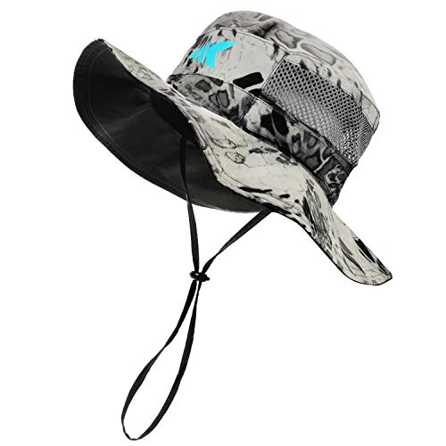 KastKing Sol Armis UPF 50 Boonie Hat - Sun Protection Hat, Fishing Hat, Beach & Hiking Hat, Paddling, Rowing, Kayaking Hat,Silver Mist