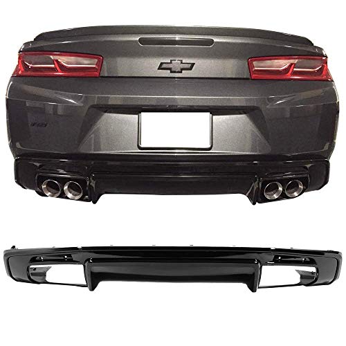 Rear Bumper Diffuser Compatible With 2016-2023 Chevy Camaro, Factory Style PP Chin Spoiler Lower Cover by IKON MOTORSPORTS, 2017 2018 2019