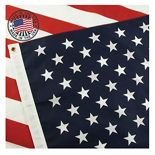 American Flag 3x5 Waterproof Outdoor by Grace Alley, Heavy Duty Fade Resistant Bright Color - Long Lasting Polyester Cotton Blend with Brass Grommets, 100% Made in USA