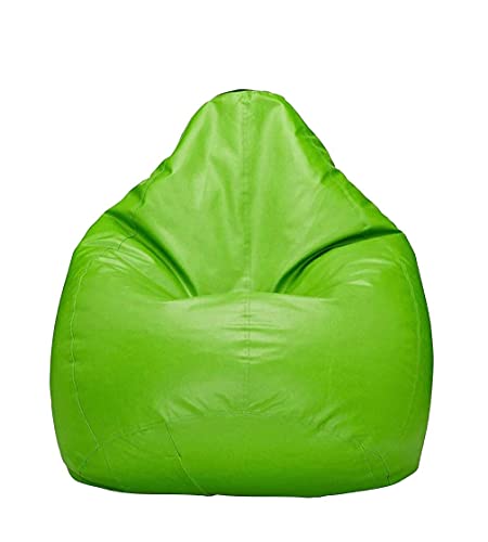 Bean Bag Cover Recliner Bean Bag Cover Organizing Storage Water Resistant Furniture for Kids and Adults Color Parrot Green Size XXXL ( 46 X 28 ) Inches