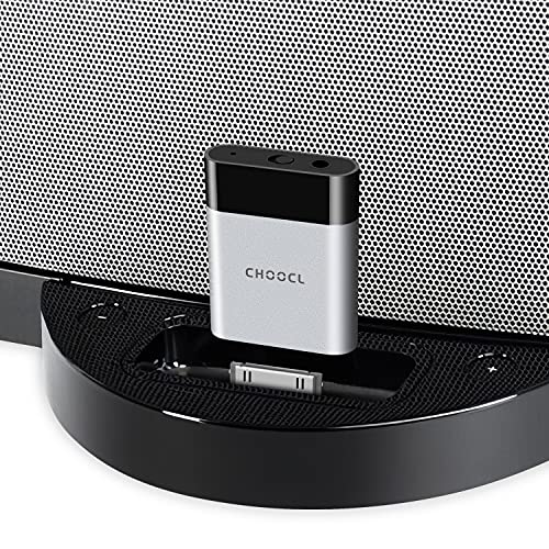 CHOOCL 30 pin Bluetooth 5.0 aptX-HD Adapter Receiver for Bose SoundDock and Other iPhone iPod 30 pin Music Docking Station Speakers