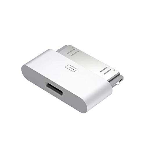 rosyclo 30-Pin to Lightning Adapter, MFi Certified 8-Pin Female to 30 Pin Male Dock Connector iPhone Charging Sync Converter Compatible iPhone 4/4s/iPad/iPod Touch White (No Audio)