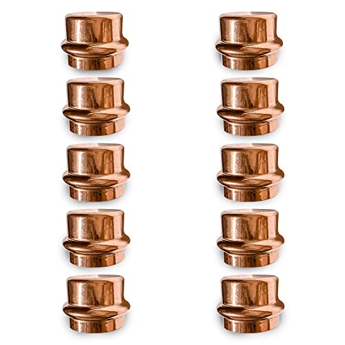 Copper ProPress Fitting Plumbing Zero Lead Stop End Copper Cap Pack 10pc!!!! (1/2" Pack 10)