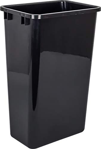 Hardware Resources CAN-50 Plastic Waste Container, Black