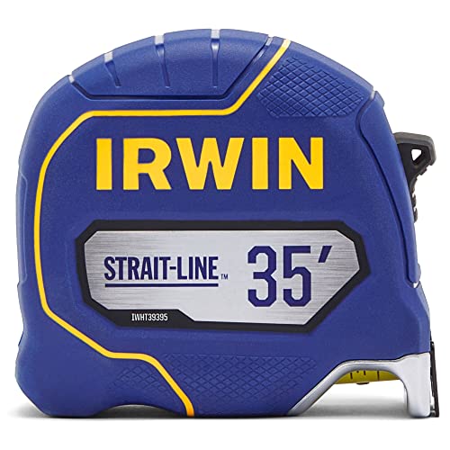 Irwin Strait-LINE Tape Measure, 35 ft, Includes Retraction Control, for All Your Measuring Needs (IWHT39395S)