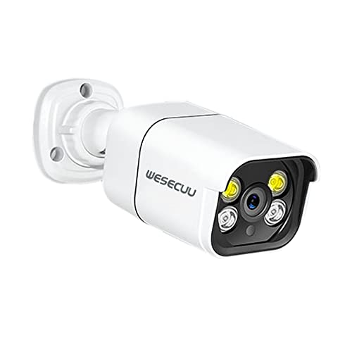 WESECUU 4K/8MP PoE Security IP Camera Outdoor/Indoor IP Security Video Surveillance, IP Bullet Camera, CCTV IP Camera with Colorful Night Vision, ONLY Work with WESECUU POE NVR System