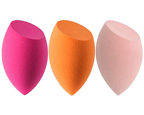 3pcs Beauty Makeup Sponges set for Dry & Wet Use - Foundation Blending Sponge for Concealer Blush Powder, Multi-color Blender Sponges (3pcs - Multi-colored A)