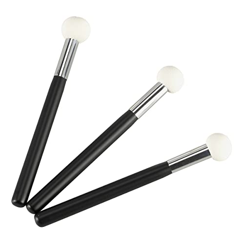 BinaryABC Foundation Sponge Powder Brush,Makeup Puff Makeup Brush Sponge Applicator Concealer Brush,3Pcs (White)