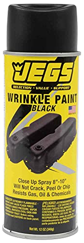 JEGS Black Wrinkle Finish Paint | 12 Ounce Aerosol Spray | Resists Gas, Oil, And Chemicals | Made In USA